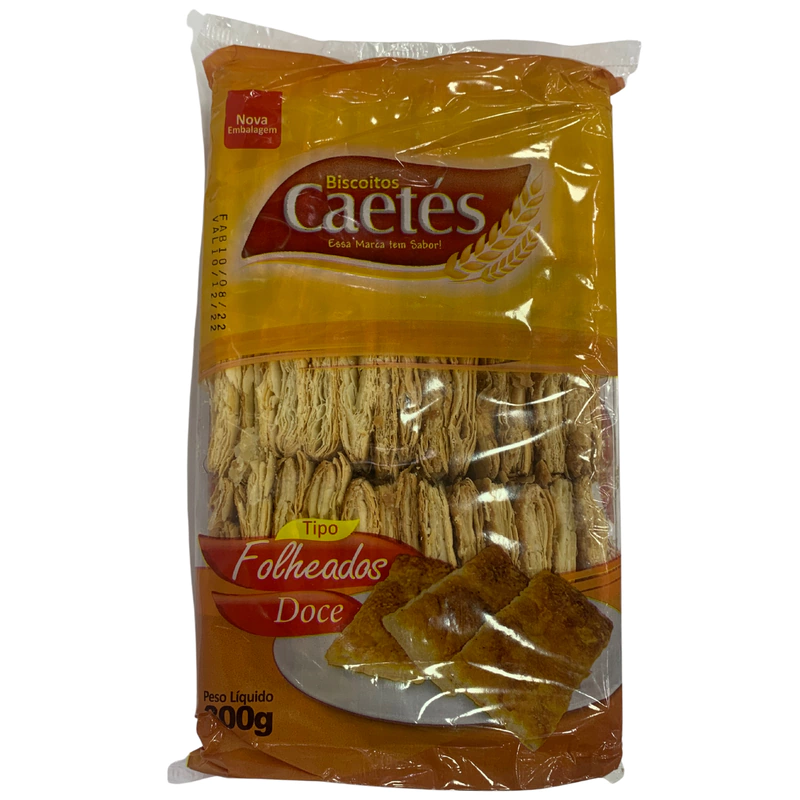 Biscoito Caetes folhados Doces 300g